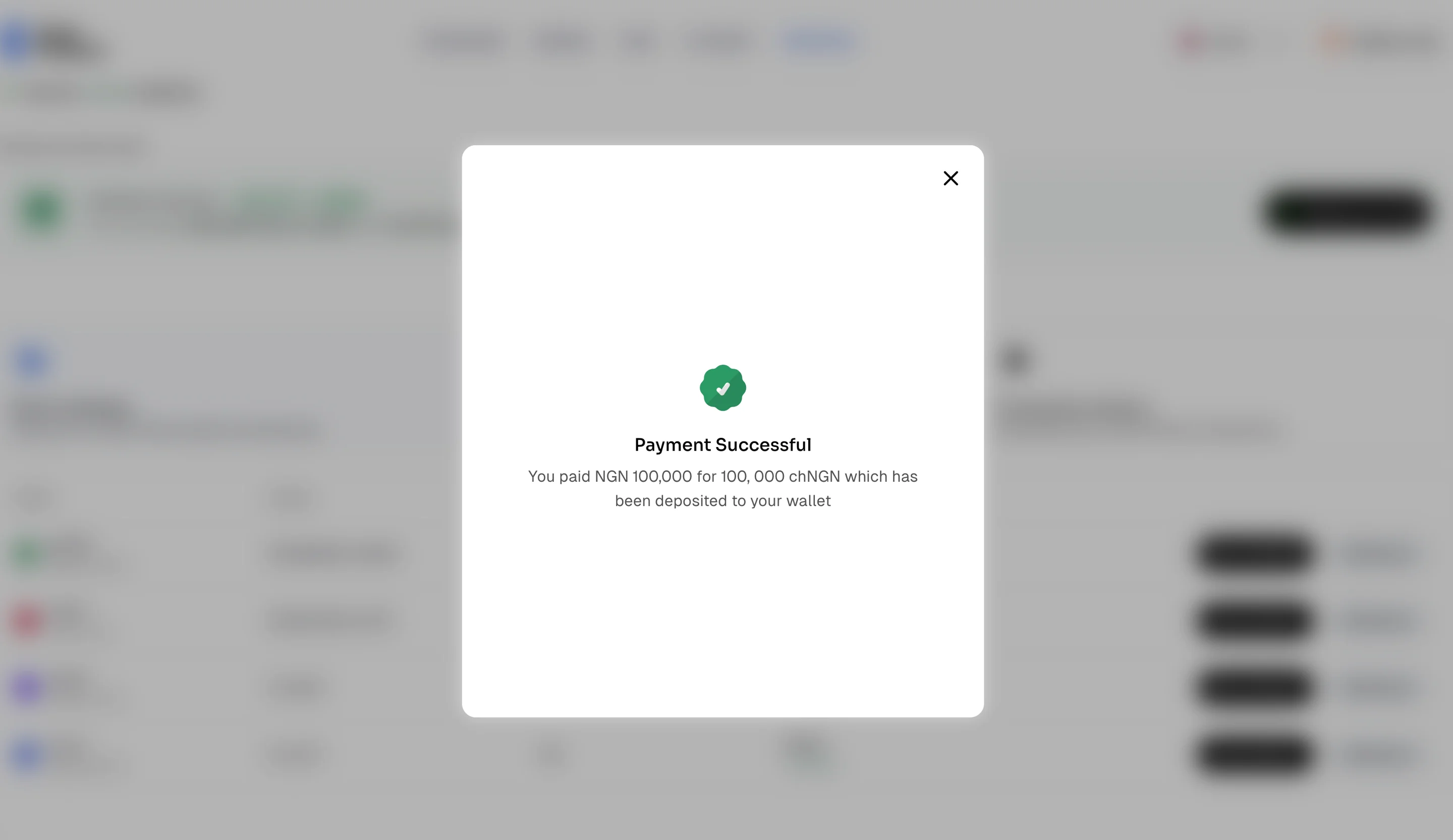 Congratulations Screen