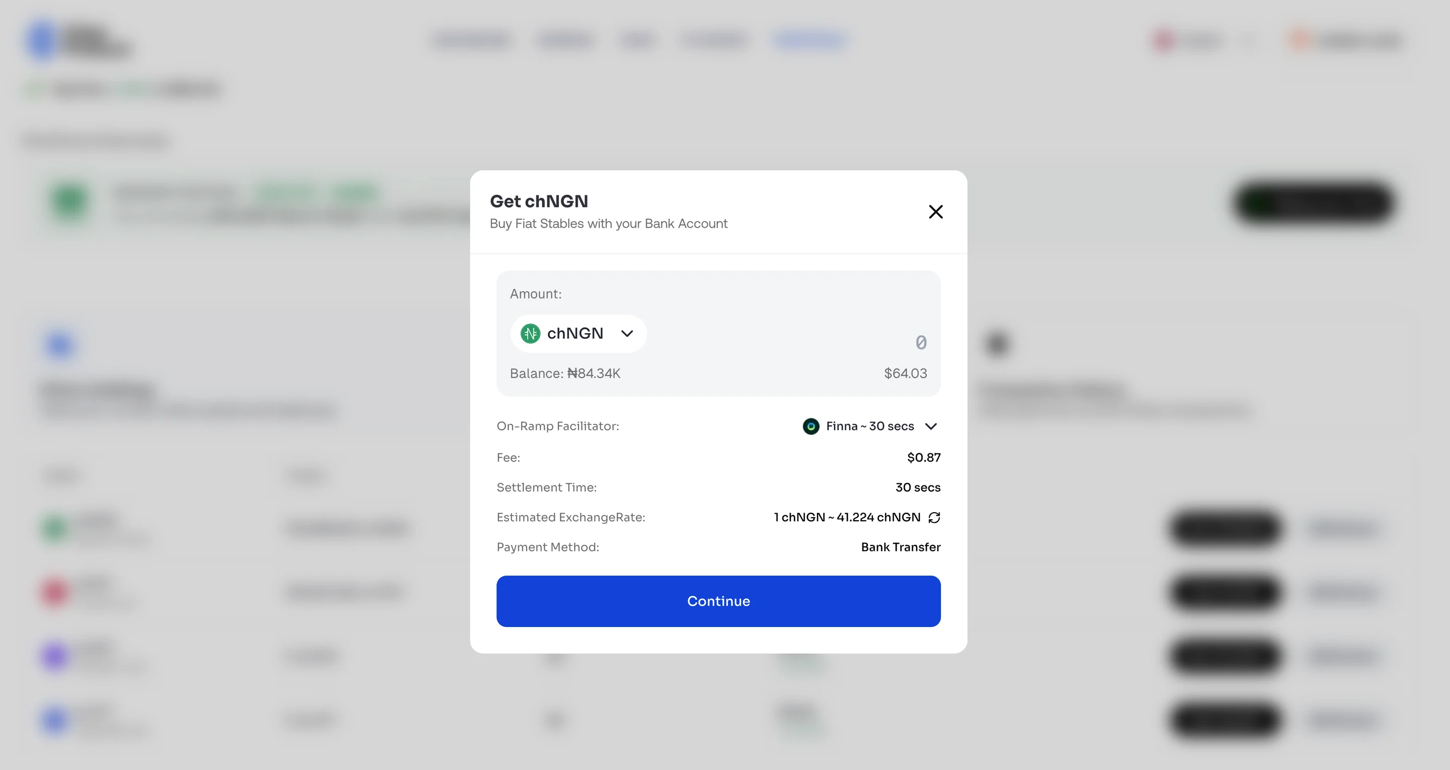 chNGN Purchase Details Modal